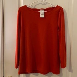 NWT Red-Orange J.Crew Factory Top